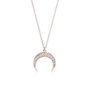Lantisor argint placat cu aur roz luna cu pietre DiAmanti Z1602N_RG-DIA (Argint 925‰ 2,7 g.) Lantisor argint placat cu aur roz luna cu pietre DiAmanti Z1602N_RG-DIA (Argint 925‰ 2,7 g.)